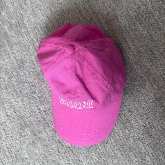 Ganni Pink Baseball Cap - Picture 4 of 6